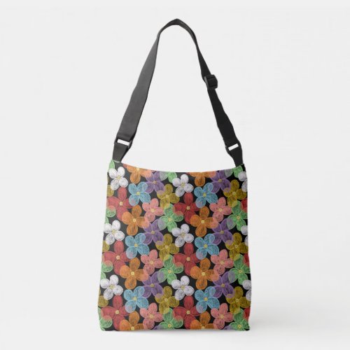 Chalk Daisies Crossbody Bag