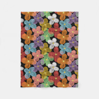 Chalk Daisies Fleece Blanket