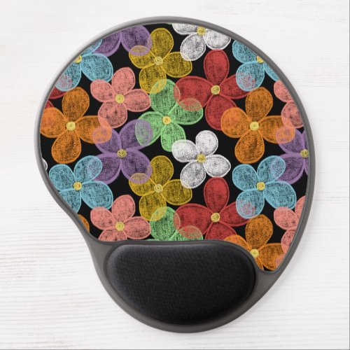 Chalk Daisies Gel Mouse Pad