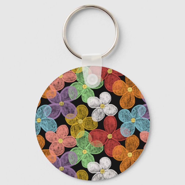 Chalk Daisies Keychain (Back)