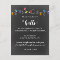 Chalk Decking The New Halls Moving Announcement Postcard