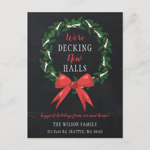 Chalk Decking The New Halls Moving Announcement Postcard