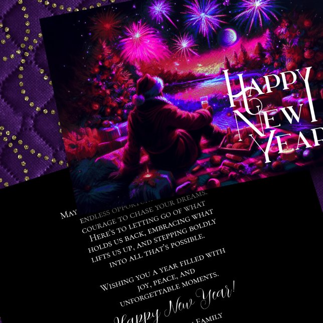 Chalk Drawing Inspirational New Year's Card (Creator Uploaded)