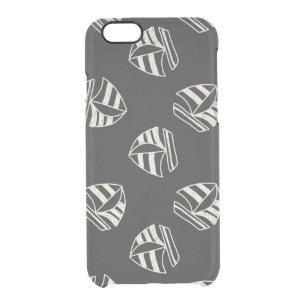 Chalk Drawn Sailboat Pattern Clear iPhone 6/6S Case