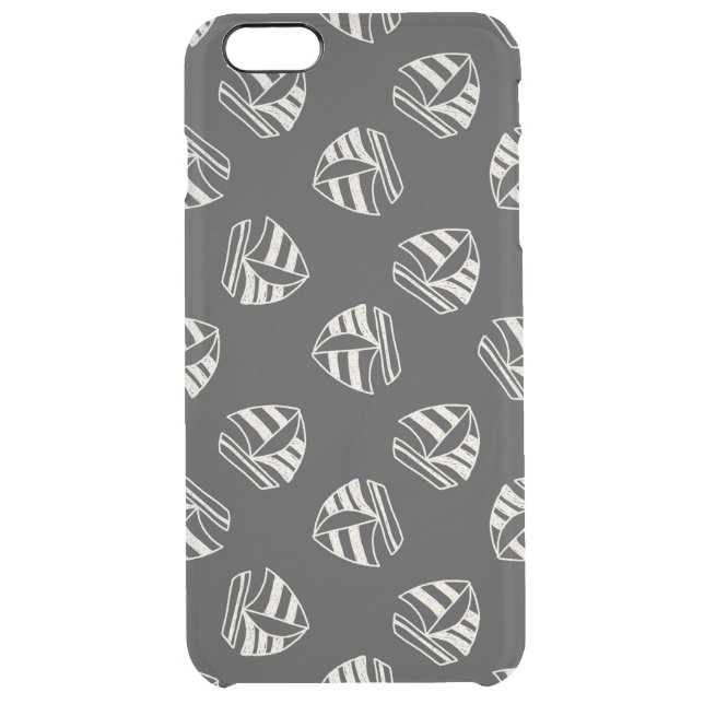 Chalk Drawn Sailboat Pattern Uncommon iPhone Case (Back)