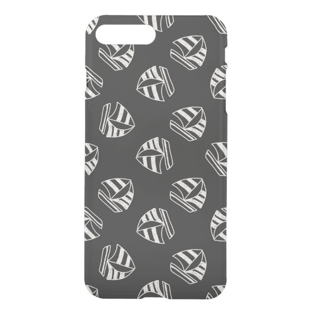 Chalk Drawn Sailboat Pattern Uncommon iPhone Case (Back)