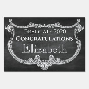 Chalk Elegant Congratualtions Graduate Sign