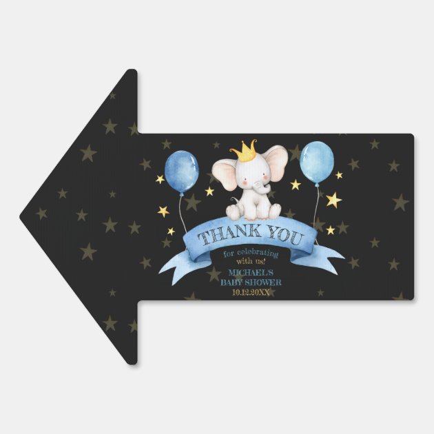 chalk elephant STARS AND BALLOONS Sign