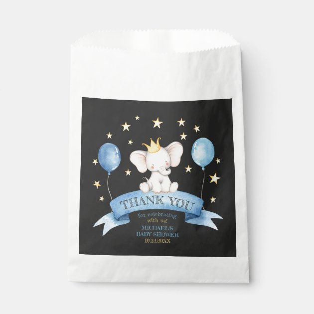 chalk elephant STARS BALLOONS Favor Bag