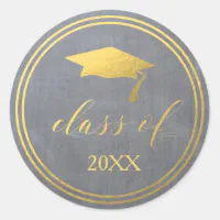 2021 Graduation Invitation Envelope Seals, Matte Gold Foil Stickers (1 In,  200 Pack)