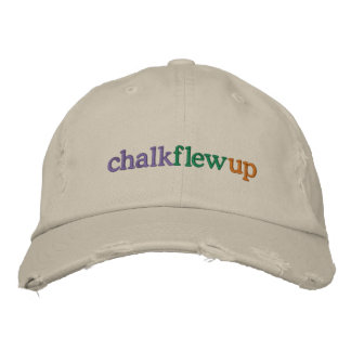 chalk flew up (khaki hat) embroidered baseball cap