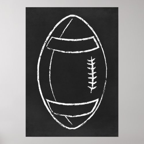 chalk football poster