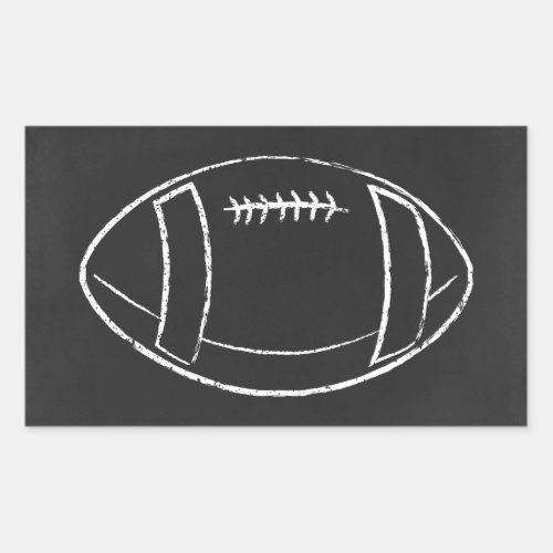 chalk football rectangular sticker
