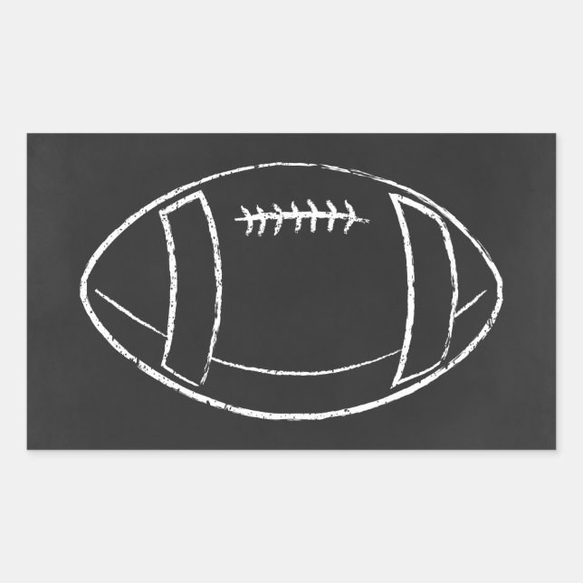 chalk football rectangular sticker (Front)