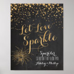Chalk Glitter Let Love Sparkle, Sparkler Send Off Poster at Zazzle