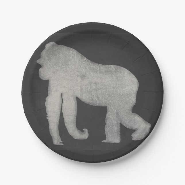 Chalk Gorilla Paper Plates (Front)