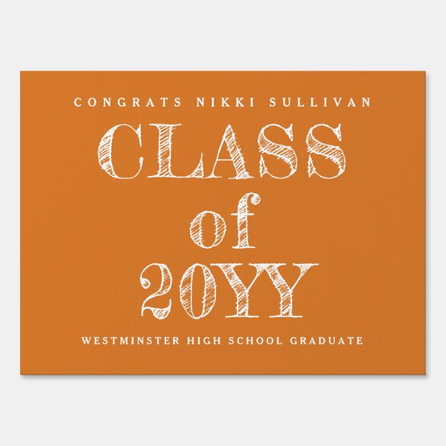 Chalk Graduation Yard Sign (Front)