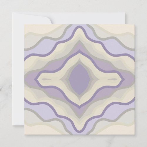 Chalk Gray Lavender Octagon Star Geometric Design Card