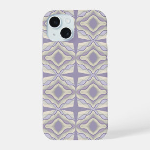 Chalk Gray Lavender Octagon Star Geometric Design iPhone 15 Case