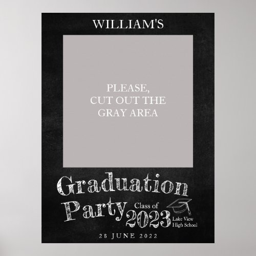 Chalk High School Photo Grad Party Photo Prop Poster