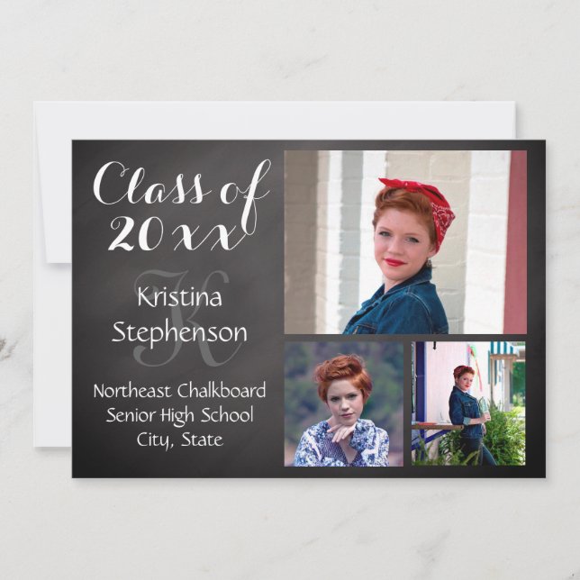 Chalk High School Photo Graduation Announcement (Front)