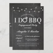 Chalk I DO BBQ Engagement Couples Shower Invite (Front/Back)
