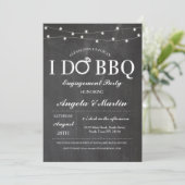Chalk I DO BBQ Engagement Couples Shower Invite (Standing Front)