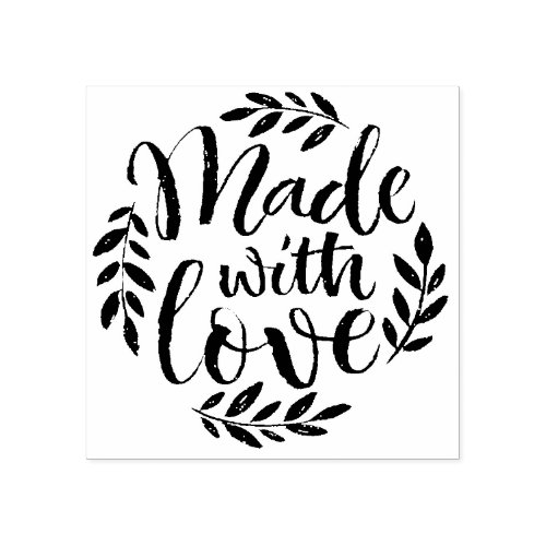 Chalk Lettering Made With Love Rubber Stamp