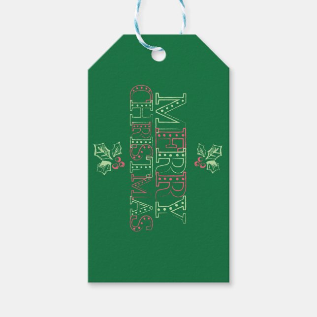 Chalk Mistletoe Pattern Gift Tags (Front)