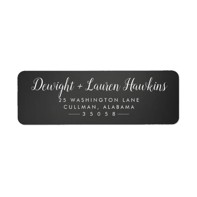 Chalk  Return Address Label (Front)