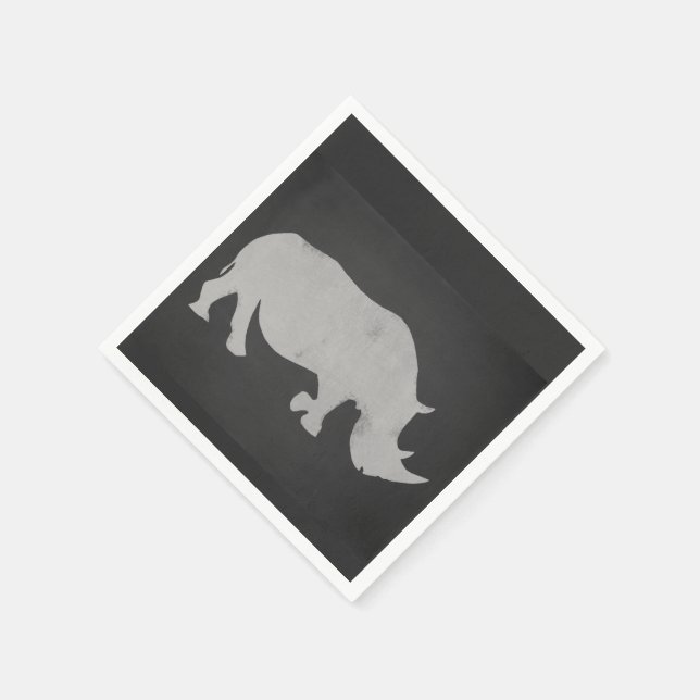 Chalk Rhino Napkins (Corner)