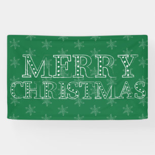 Chalk Snowflake Pattern Banner