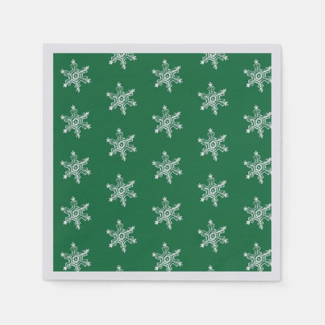 Chalk Snowflake Pattern Napkins (Front)
