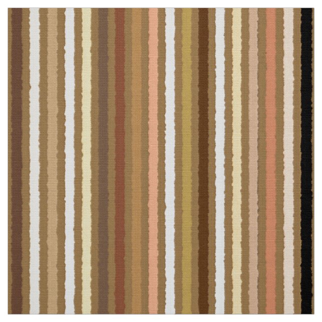 Chalk Stripes - Camel Tan and Gold Fabric (Swatch)
