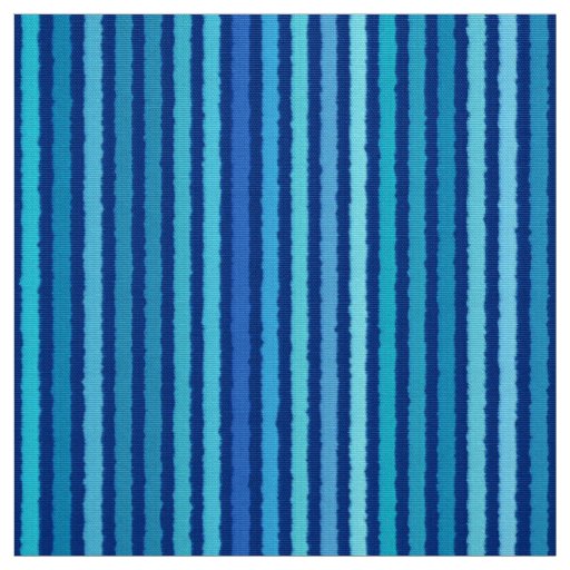 Chalk Stripes - Cobalt and Sky Blue Fabric