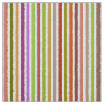 Chalk Stripes - Cream and Multi Colors Fabric