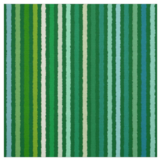 Chalk Stripes - Jade Green and Aqua Fabric (Swatch)