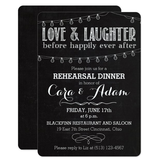 Chalk Style Rehearsal Dinner Invitation 01