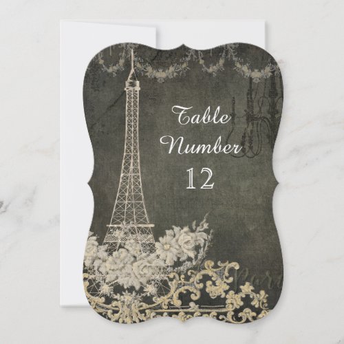 Chalk Vintage Parisian Reception Table Number