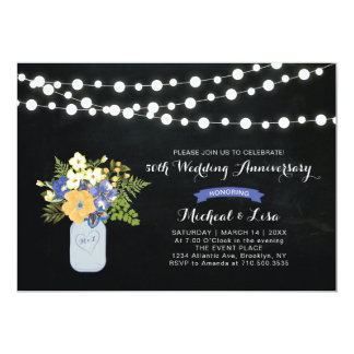 Chalkboard 50th Wedding Anniversary Invitation