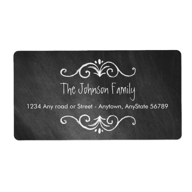 Chalkboard Address Label (Front)
