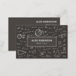 Chalkboard Algebra Math Tutor business card<br><div class="desc">A simple modern design featuring some math formulas written in white on a dark background. This would be perfect for anybody working as a tutor or teacher for Math students.</div>