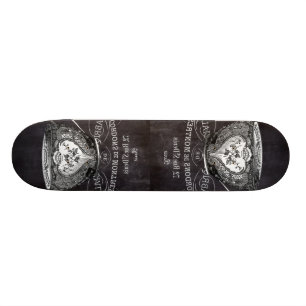 Chalkboard Alice in Wonderland tea party teacup Skateboard Deck