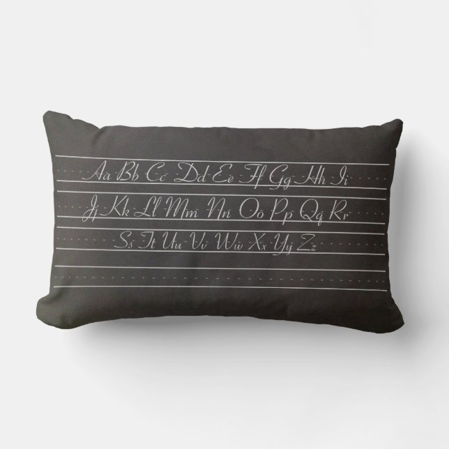 Chalkboard Alphabet Pillow (Front)