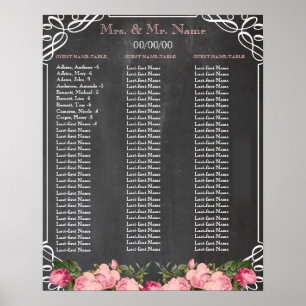 Chalkboard Alphabetical seating chart