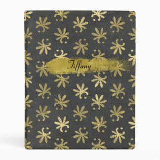 Chalkboard and Gold Custom Planner Binder