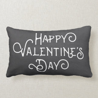Chalkboard and Polkas Happy Valentine's Day Pillow