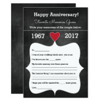 Chalkboard Anniversary Game | Party Ideas Invitation