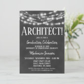 Chalkboard Architect Graduation Party Invitation (Standing Front)