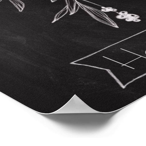Chalkboard Art Mistletoe Poster Zazzle